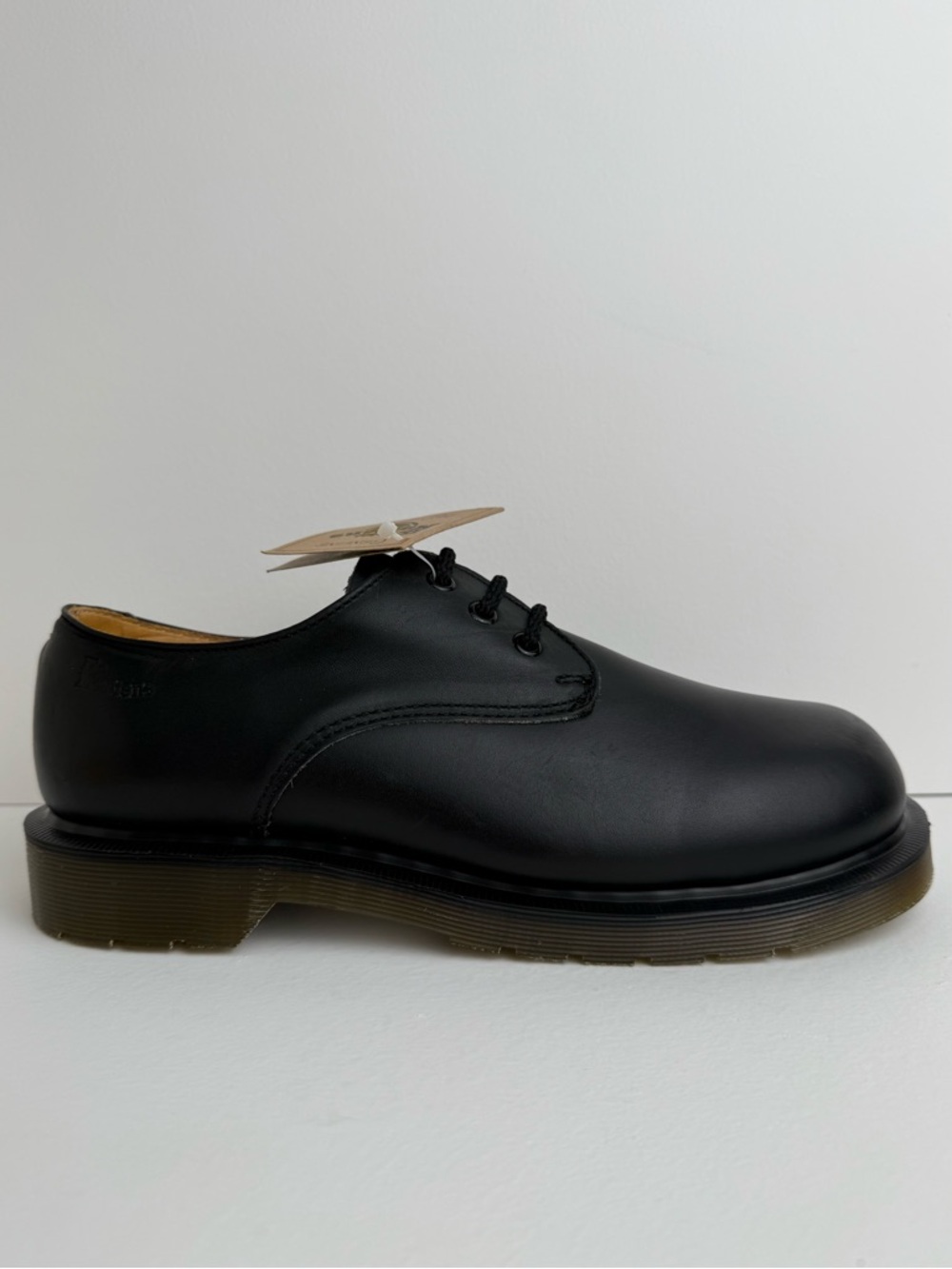 Vintage Dr. Martens England Black Greasy Leather Gibson Oxfords UK 8 - Picture 5 of 16